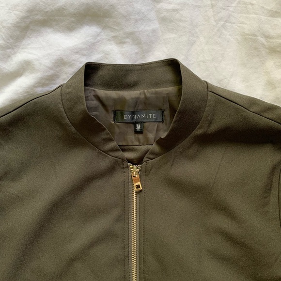 Grey/Green Dynamite Bomber Jacket - Picture 3 of 3